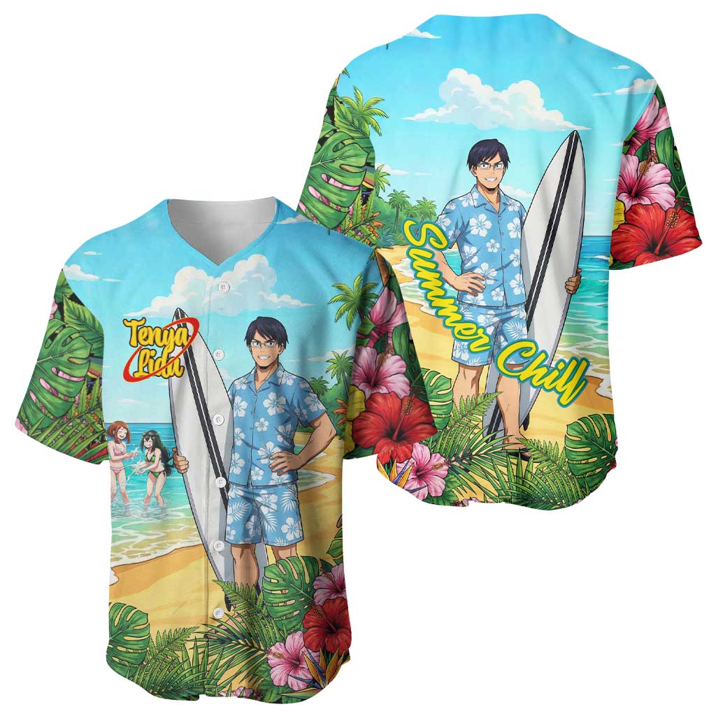 Tenya Iida Summer Chill Baseball Jersey Tropical Anime Surf Escape