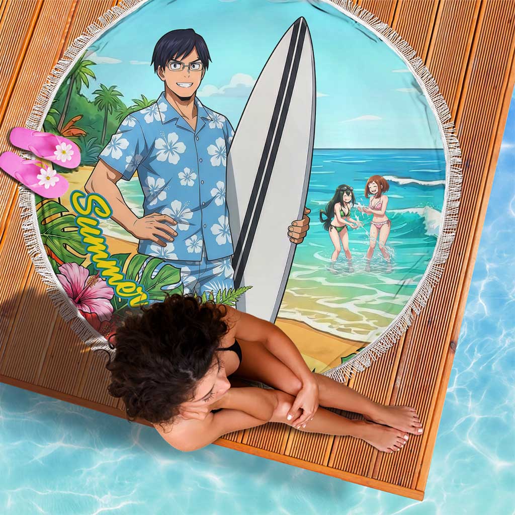 Tenya Iida Summer Chill Beach Blanket Tropical Anime Surf Escape