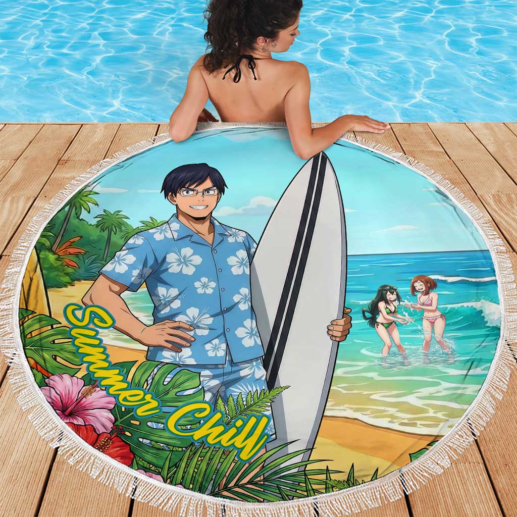 Tenya Iida Summer Chill Beach Blanket Tropical Anime Surf Escape