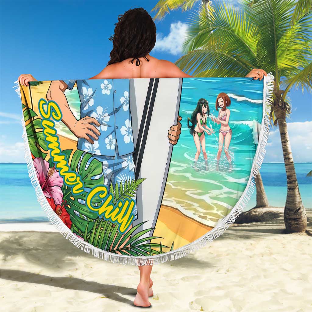 Tenya Iida Summer Chill Beach Blanket Tropical Anime Surf Escape