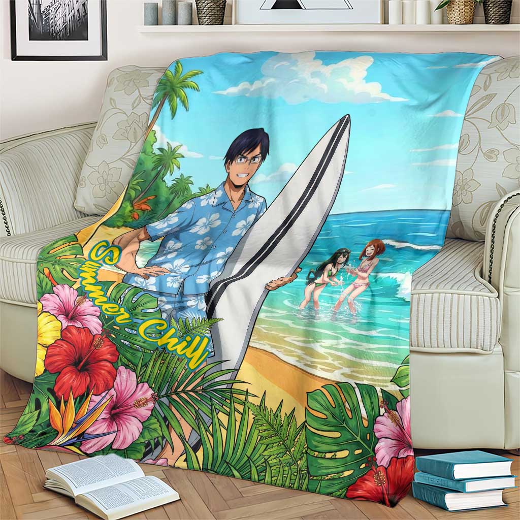 Tenya Iida Summer Chill Blanket Tropical Anime Surf Escape