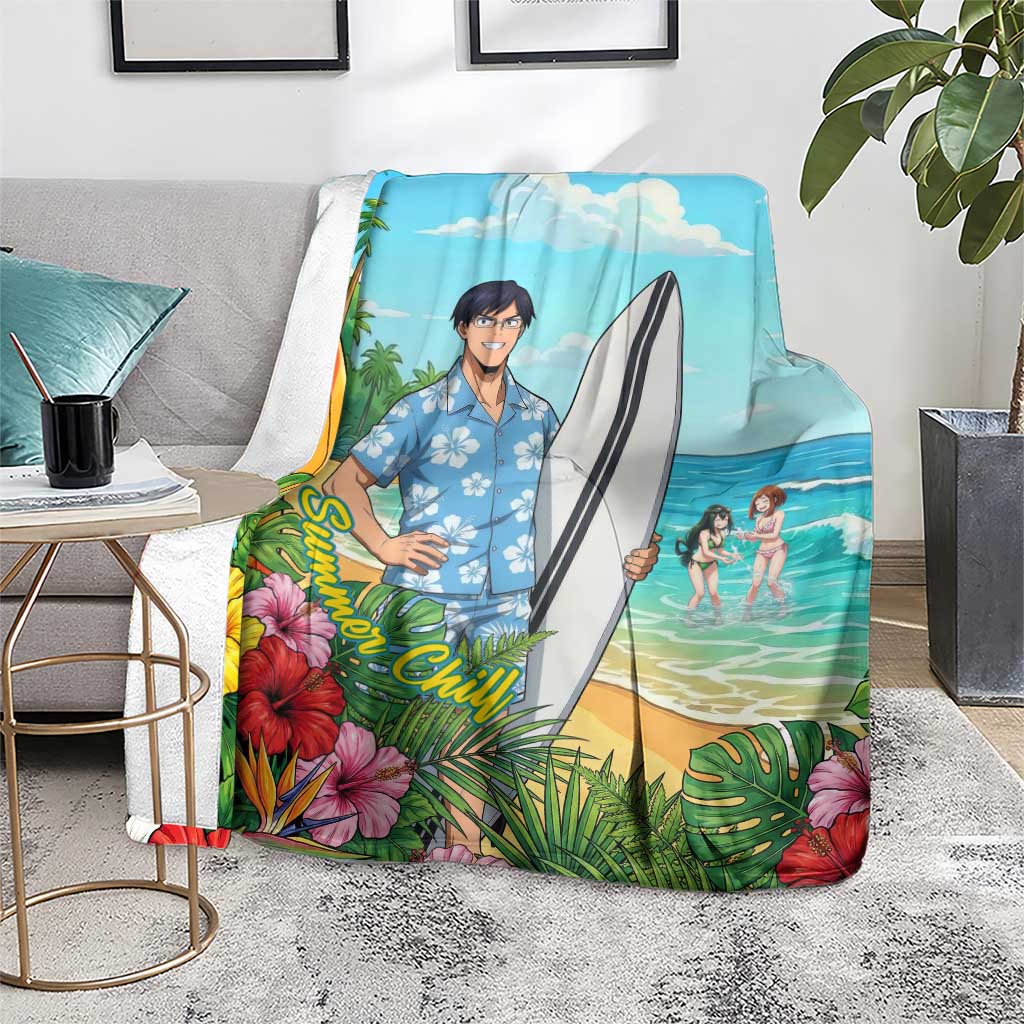 Tenya Iida Summer Chill Blanket Tropical Anime Surf Escape