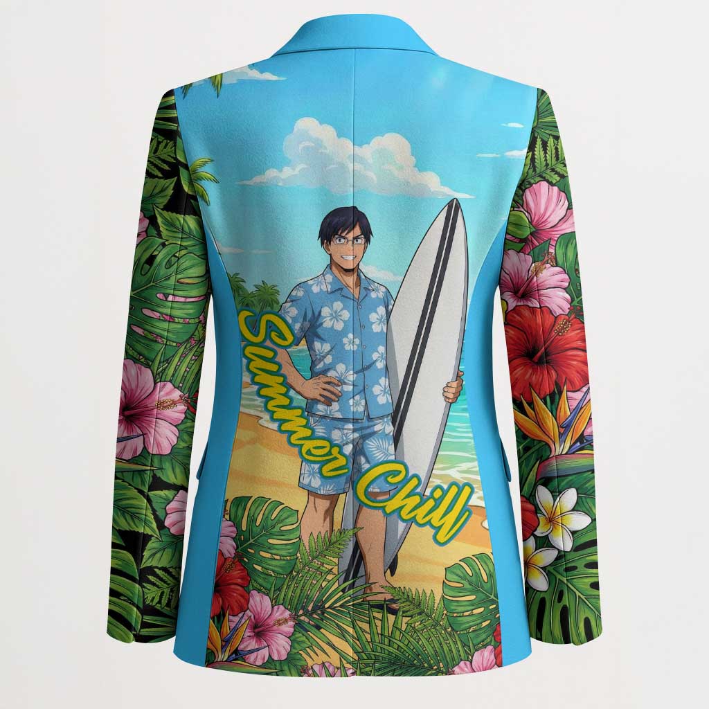 Tenya Iida Summer Chill Blazer Tropical Anime Surf Escape