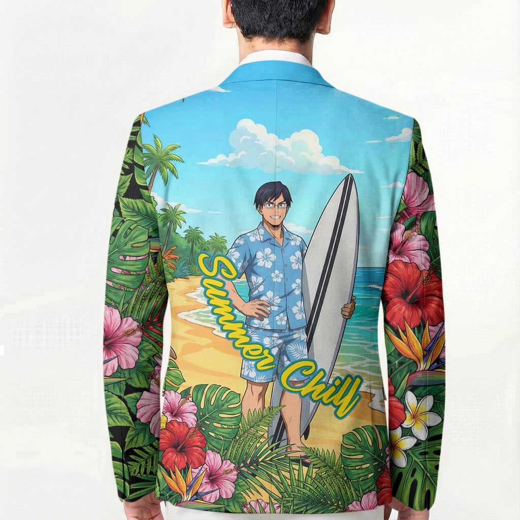 Tenya Iida Summer Chill Blazer Tropical Anime Surf Escape