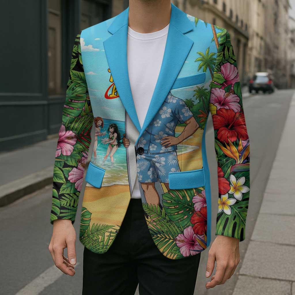 Tenya Iida Summer Chill Blazer Tropical Anime Surf Escape