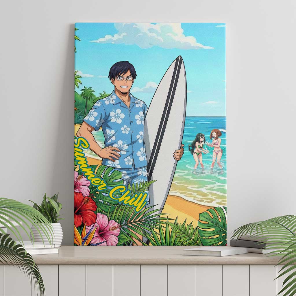 Tenya Iida Summer Chill Canvas Wall Art Tropical Anime Surf Escape