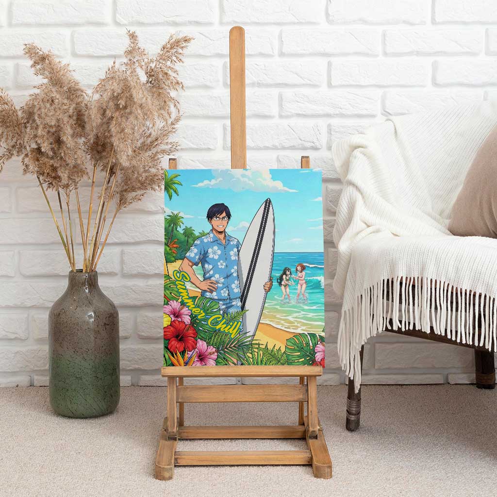 Tenya Iida Summer Chill Canvas Wall Art Tropical Anime Surf Escape
