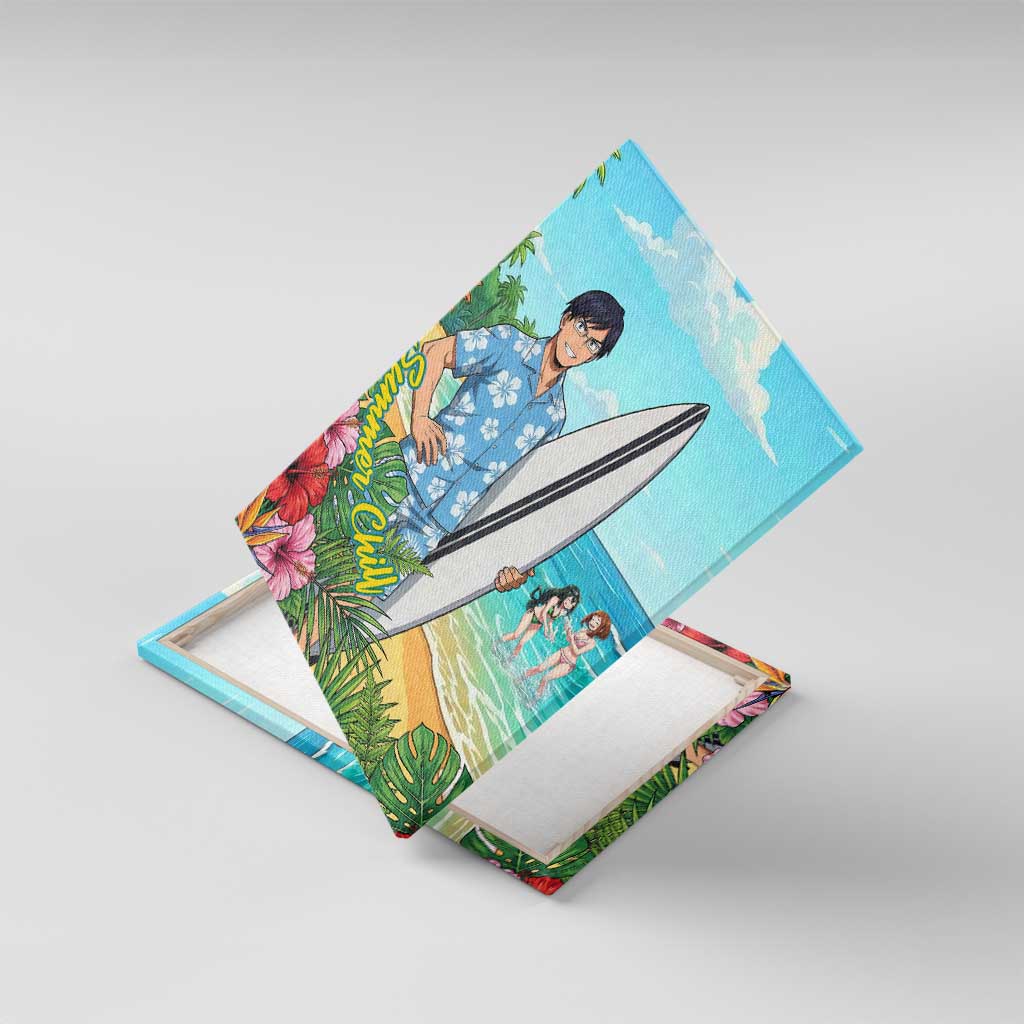 Tenya Iida Summer Chill Canvas Wall Art Tropical Anime Surf Escape