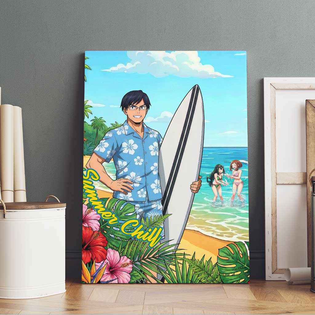 Tenya Iida Summer Chill Canvas Wall Art Tropical Anime Surf Escape