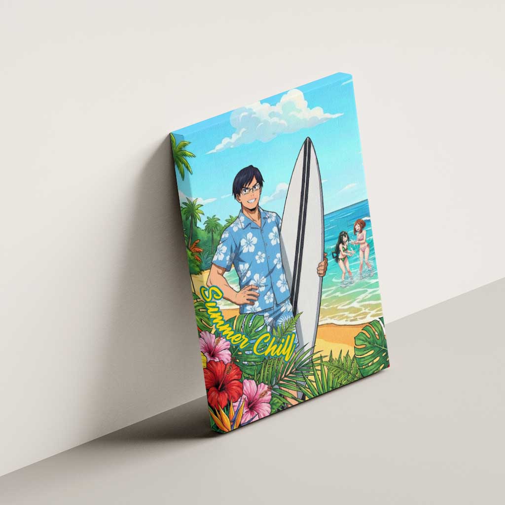 Tenya Iida Summer Chill Canvas Wall Art Tropical Anime Surf Escape