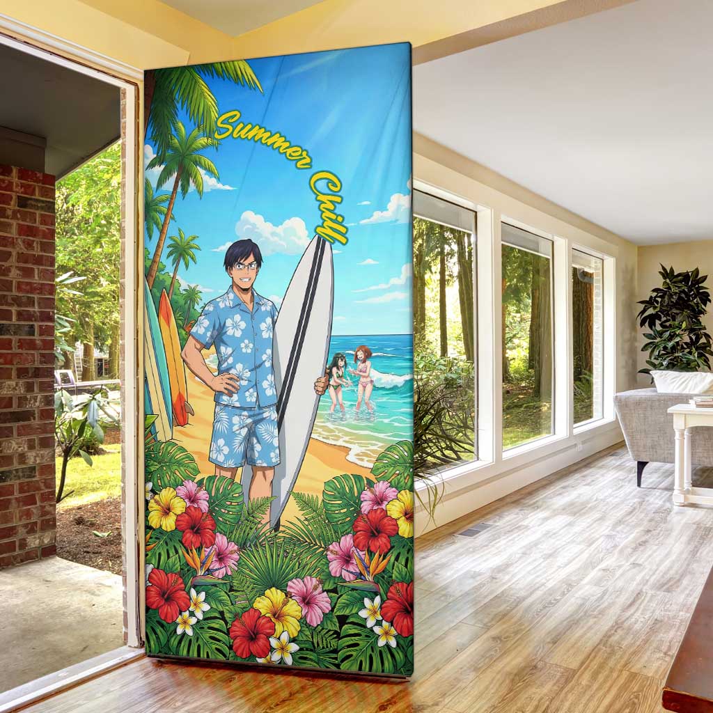 Tenya Iida Summer Chill Door Cover Tropical Anime Surf Escape