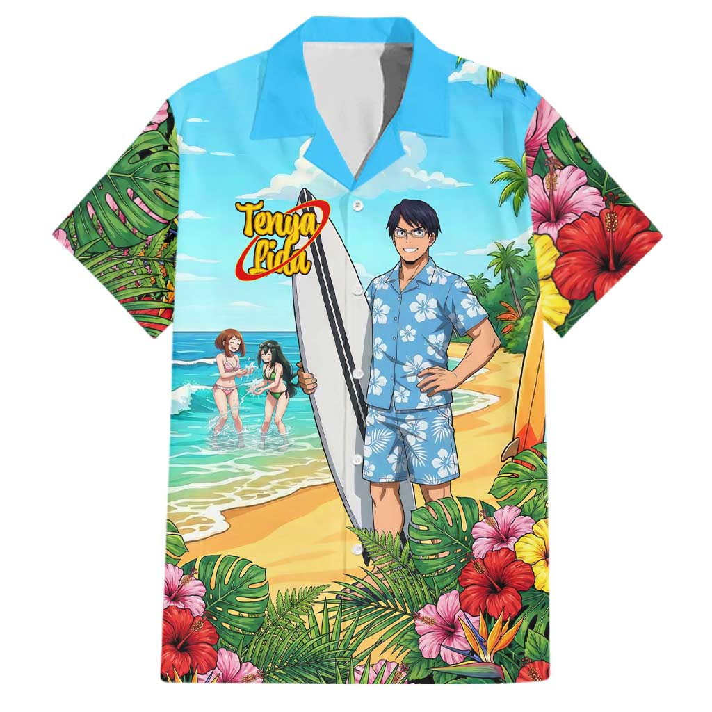 Tenya Iida Summer Chill Family Matching Mermaid Dress and Hawaiian Shirt Tropical Anime Surf Escape