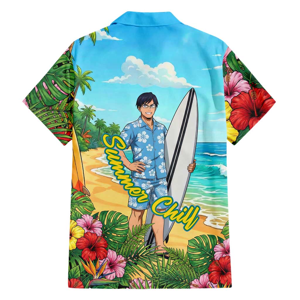 Tenya Iida Summer Chill Hawaiian Shirt Tropical Anime Surf Escape
