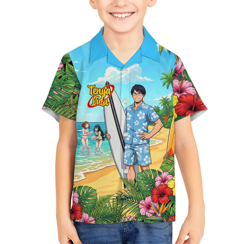 Tenya Iida Summer Chill Hawaiian Shirt Tropical Anime Surf Escape