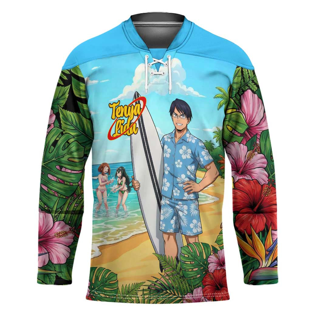 Tenya Iida Summer Chill Hockey Jersey Tropical Anime Surf Escape