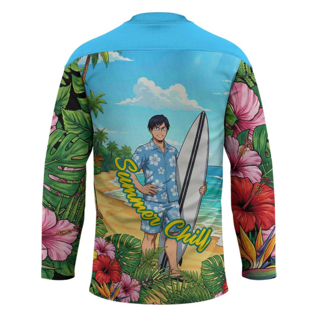 Tenya Iida Summer Chill Hockey Jersey Tropical Anime Surf Escape