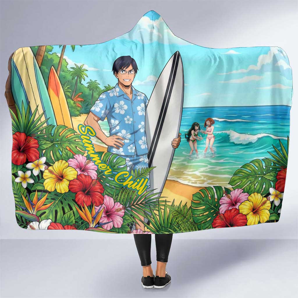 Tenya Iida Summer Chill Hooded Blanket Tropical Anime Surf Escape