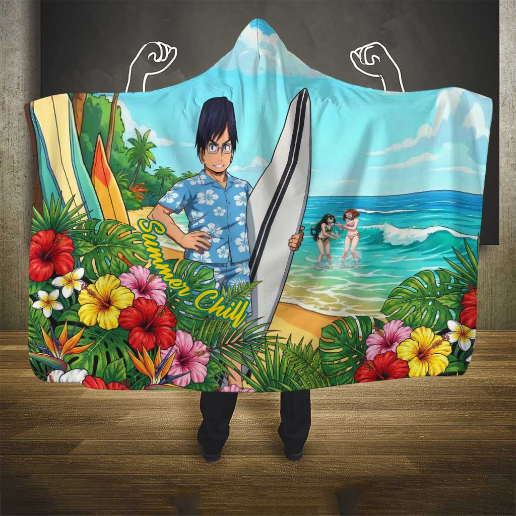 Tenya Iida Summer Chill Hooded Blanket Tropical Anime Surf Escape