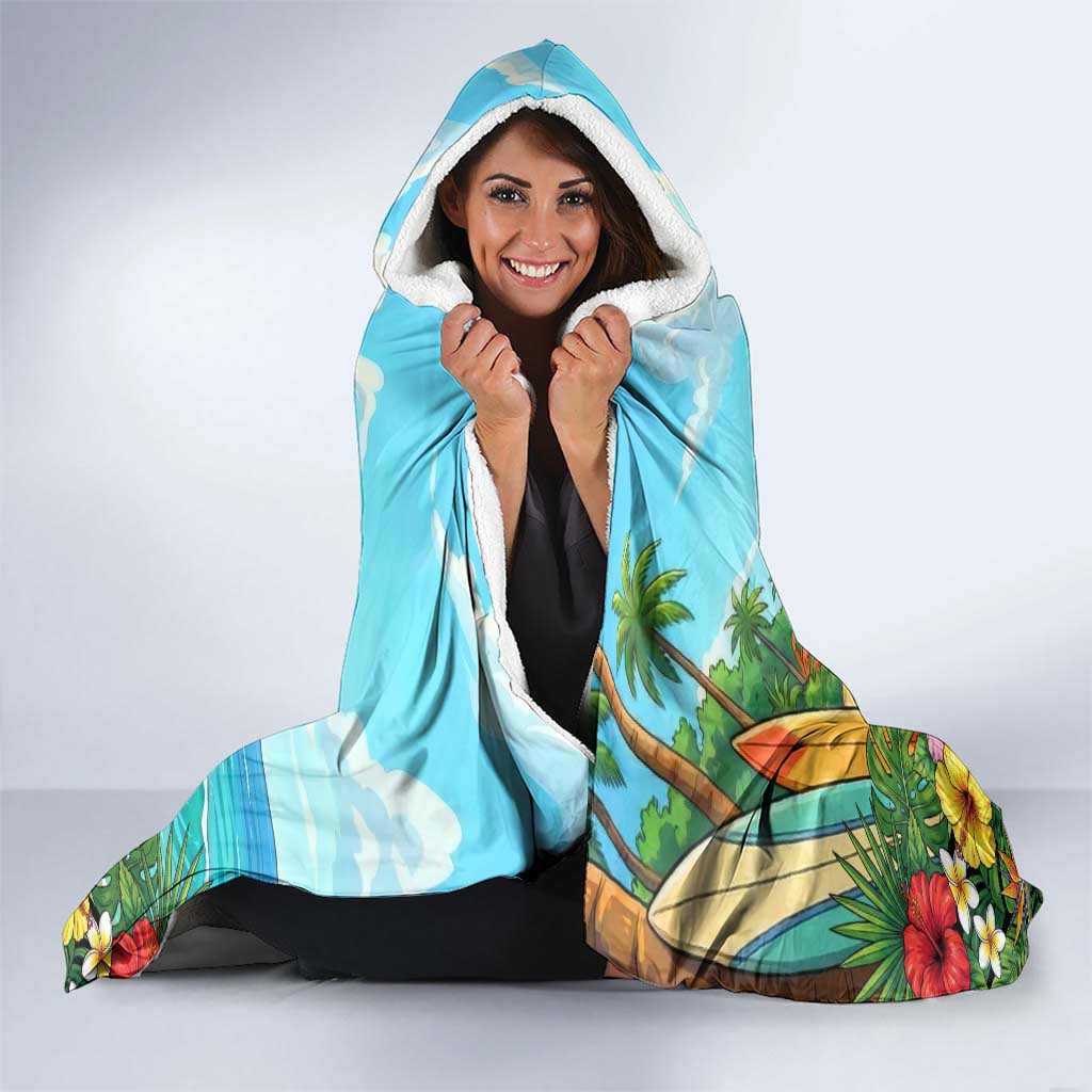 Tenya Iida Summer Chill Hooded Blanket Tropical Anime Surf Escape