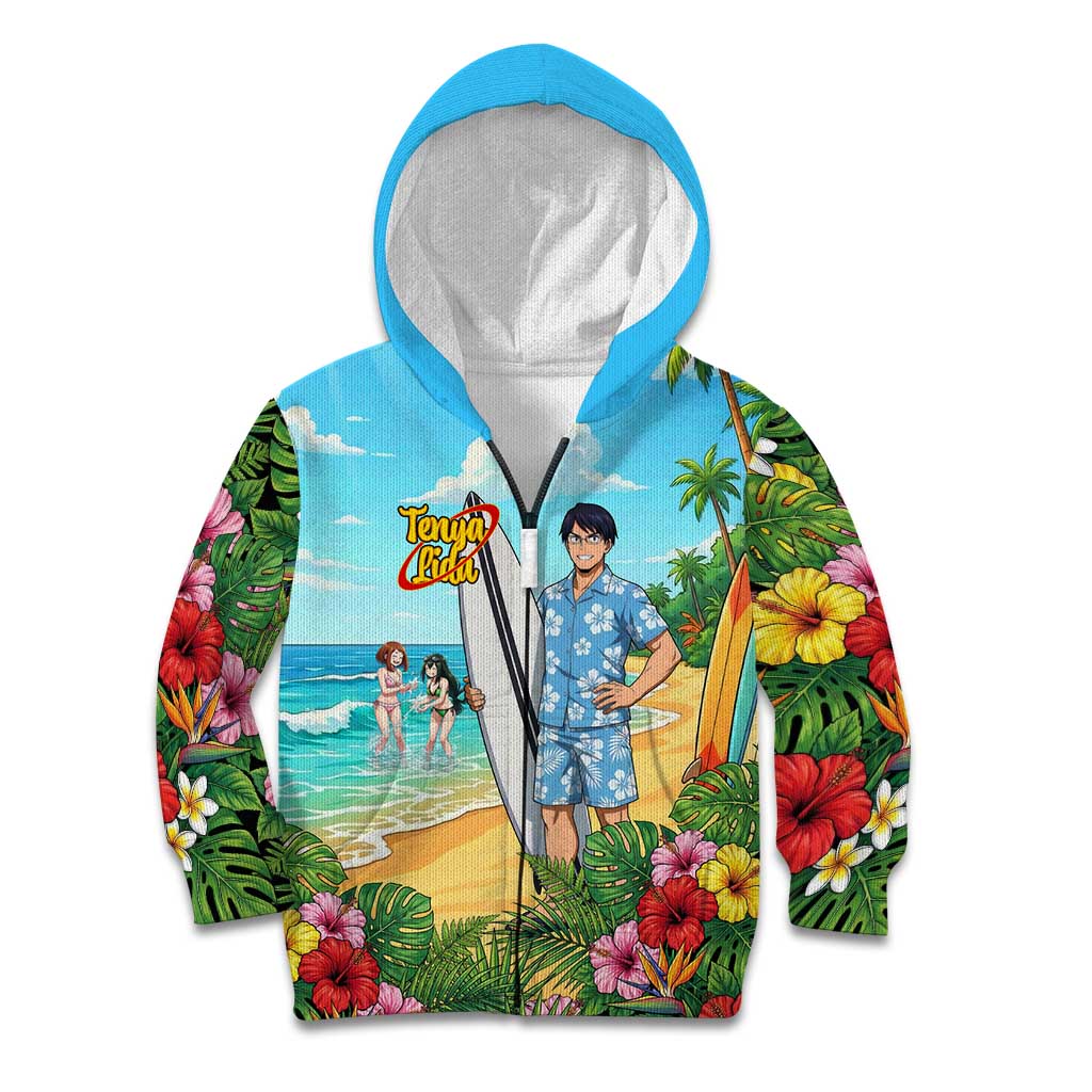 Tenya Iida Summer Chill Kid Hoodie Tropical Anime Surf Escape