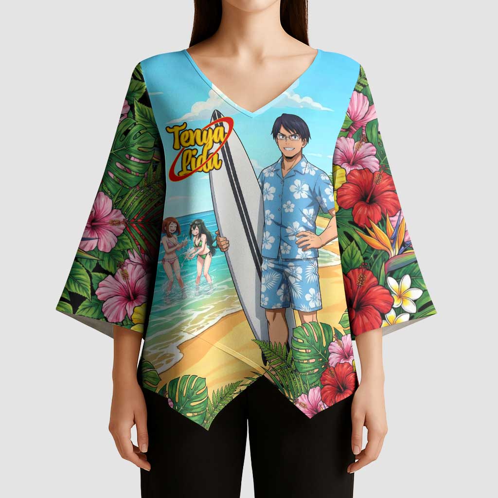Tenya Iida Summer Chill Kimono Sleeve Blouse Tropical Anime Surf Escape