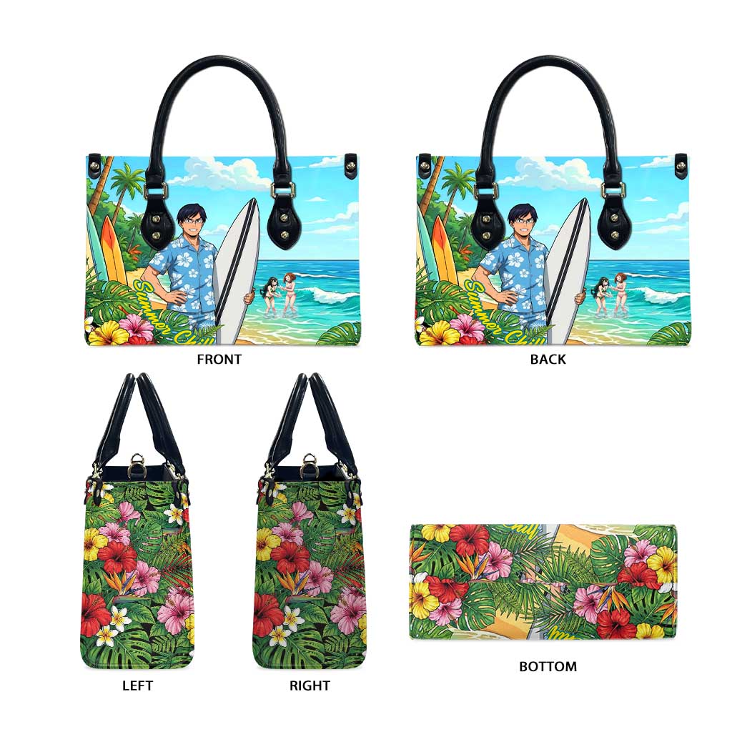 Tenya Iida Summer Chill Leather Bag Tropical Anime Surf Escape