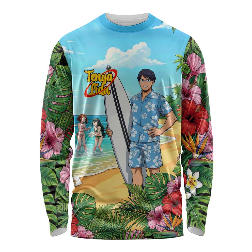 Tenya Iida Summer Chill Long Sleeve Shirt Tropical Anime Surf Escape
