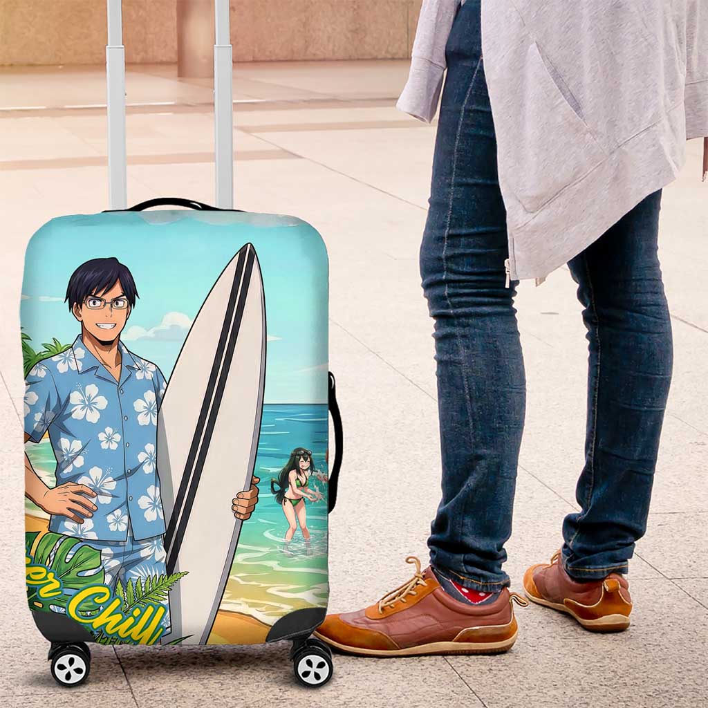 Tenya Iida Summer Chill Luggage Cover Tropical Anime Surf Escape
