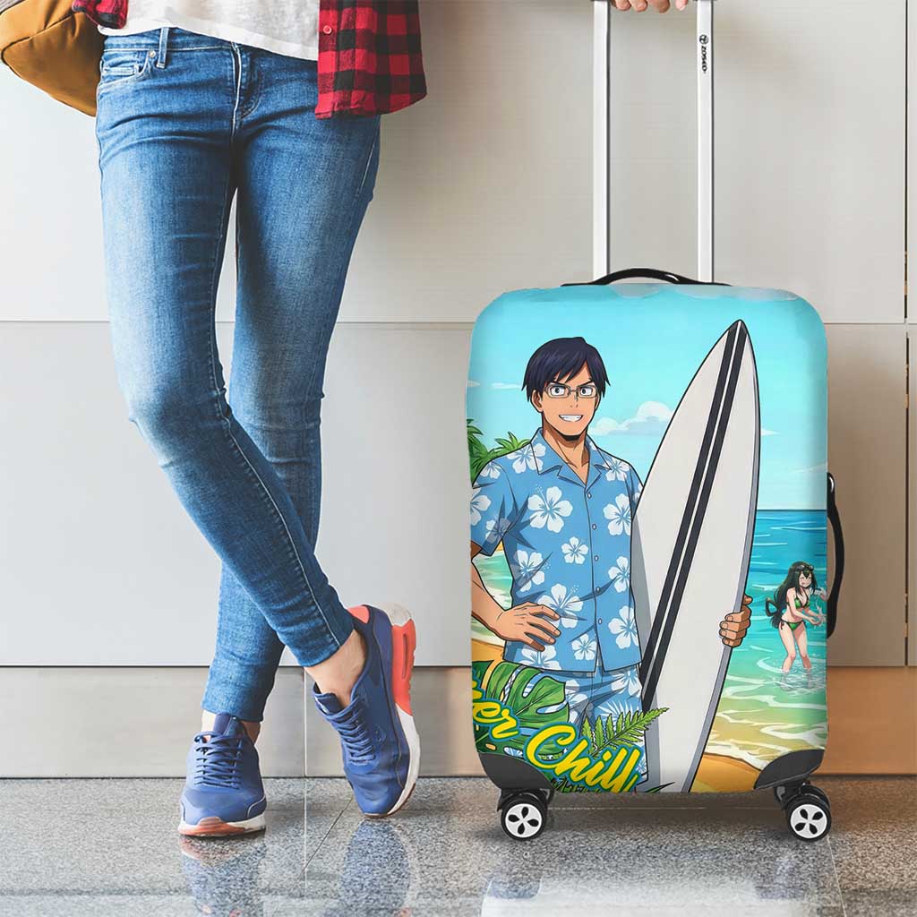Tenya Iida Summer Chill Luggage Cover Tropical Anime Surf Escape