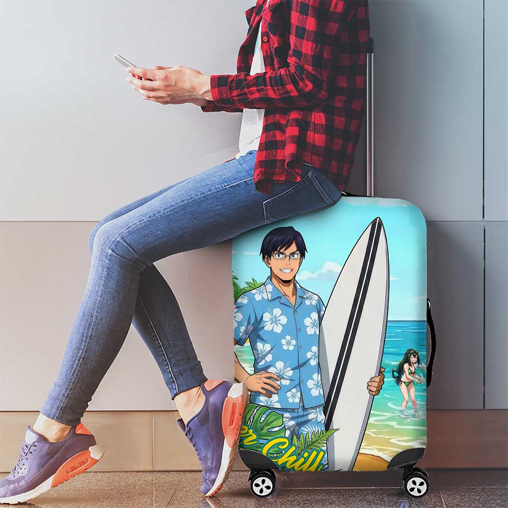 Tenya Iida Summer Chill Luggage Cover Tropical Anime Surf Escape