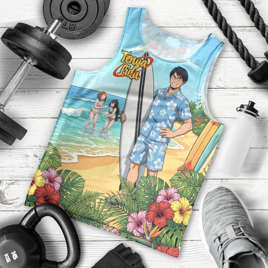 Tenya Iida Summer Chill Men Tank Top Tropical Anime Surf Escape