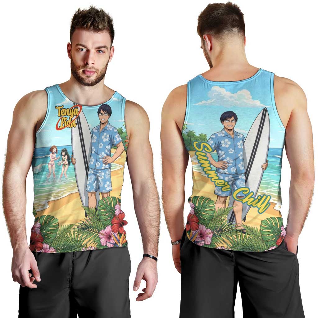 Tenya Iida Summer Chill Men Tank Top Tropical Anime Surf Escape