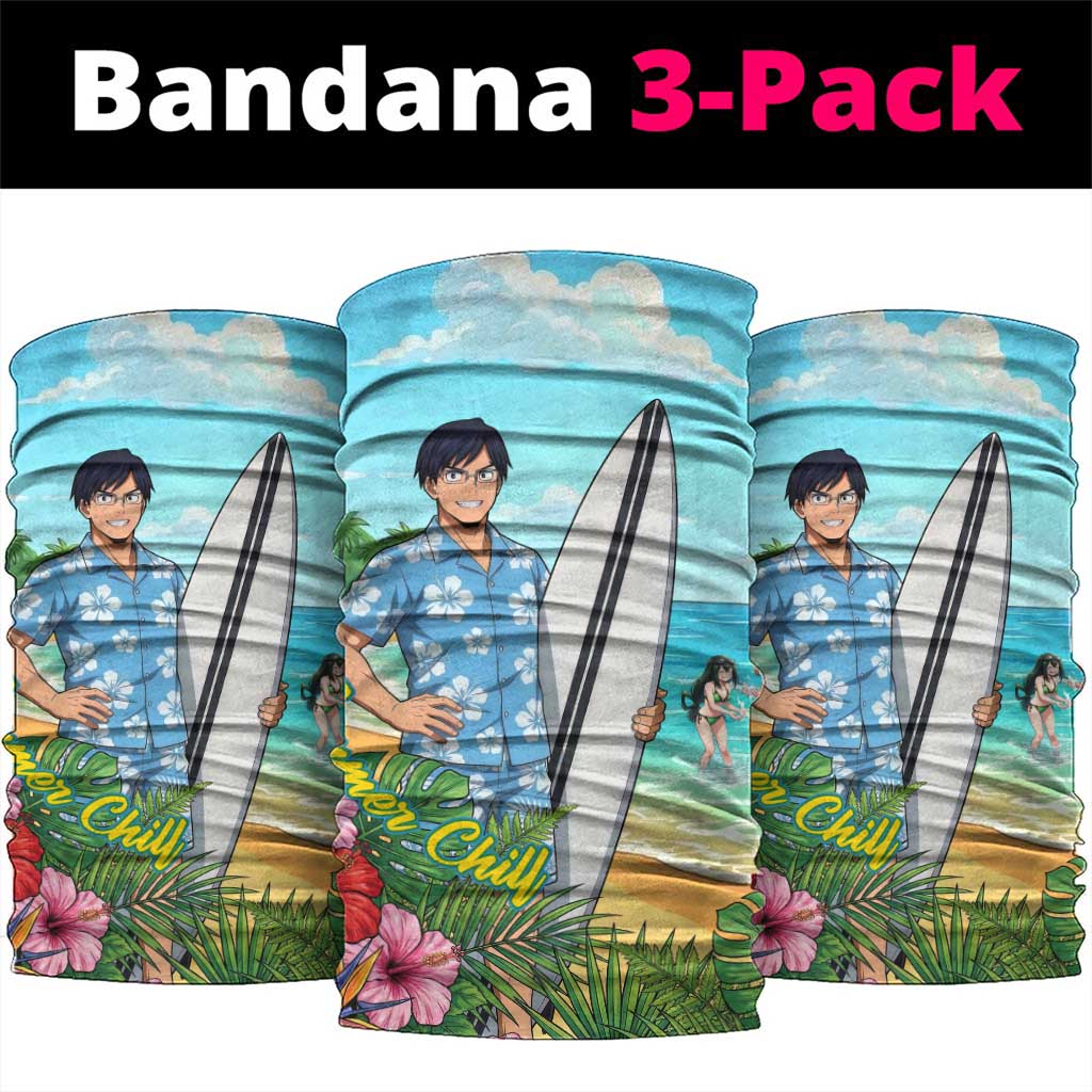 Tenya Iida Summer Chill Neck Gaiter Tropical Anime Surf Escape