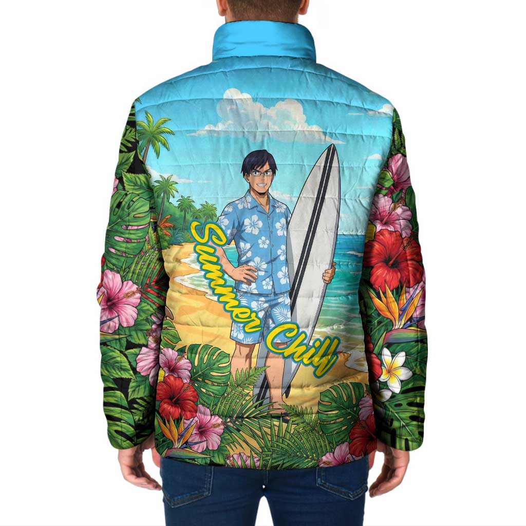 Tenya Iida Summer Chill Padded Jacket Tropical Anime Surf Escape