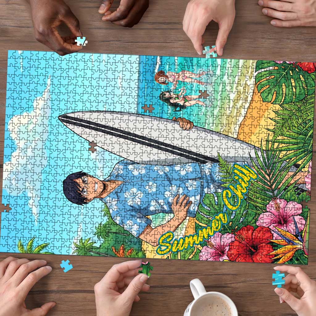 Tenya Iida Summer Chill Puzzle Tropical Anime Surf Escape
