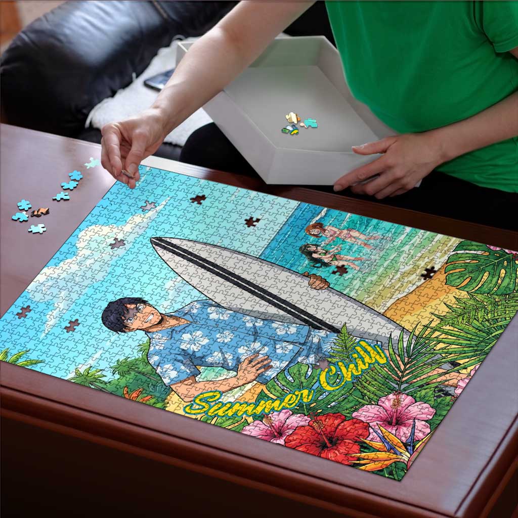 Tenya Iida Summer Chill Puzzle Tropical Anime Surf Escape