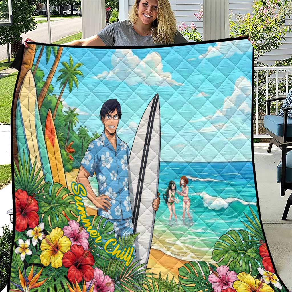 Tenya Iida Summer Chill Quilt Tropical Anime Surf Escape