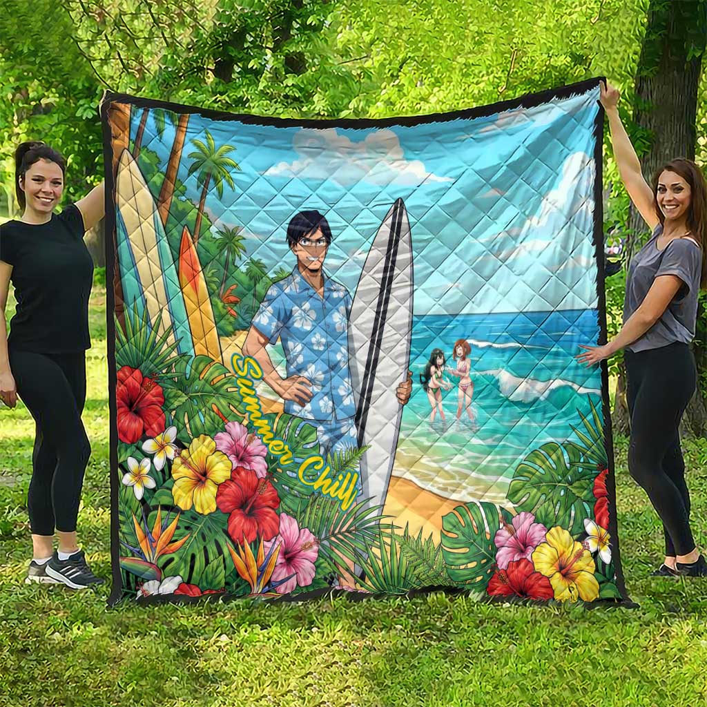 Tenya Iida Summer Chill Quilt Tropical Anime Surf Escape