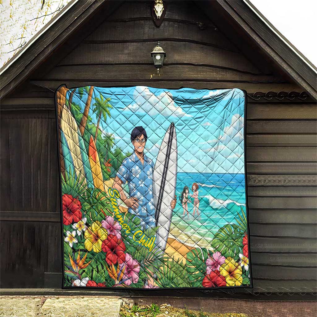Tenya Iida Summer Chill Quilt Tropical Anime Surf Escape