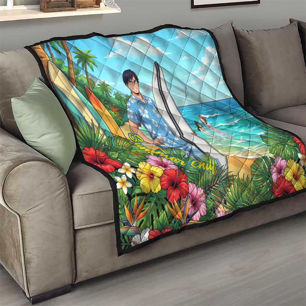 Tenya Iida Summer Chill Quilt Tropical Anime Surf Escape