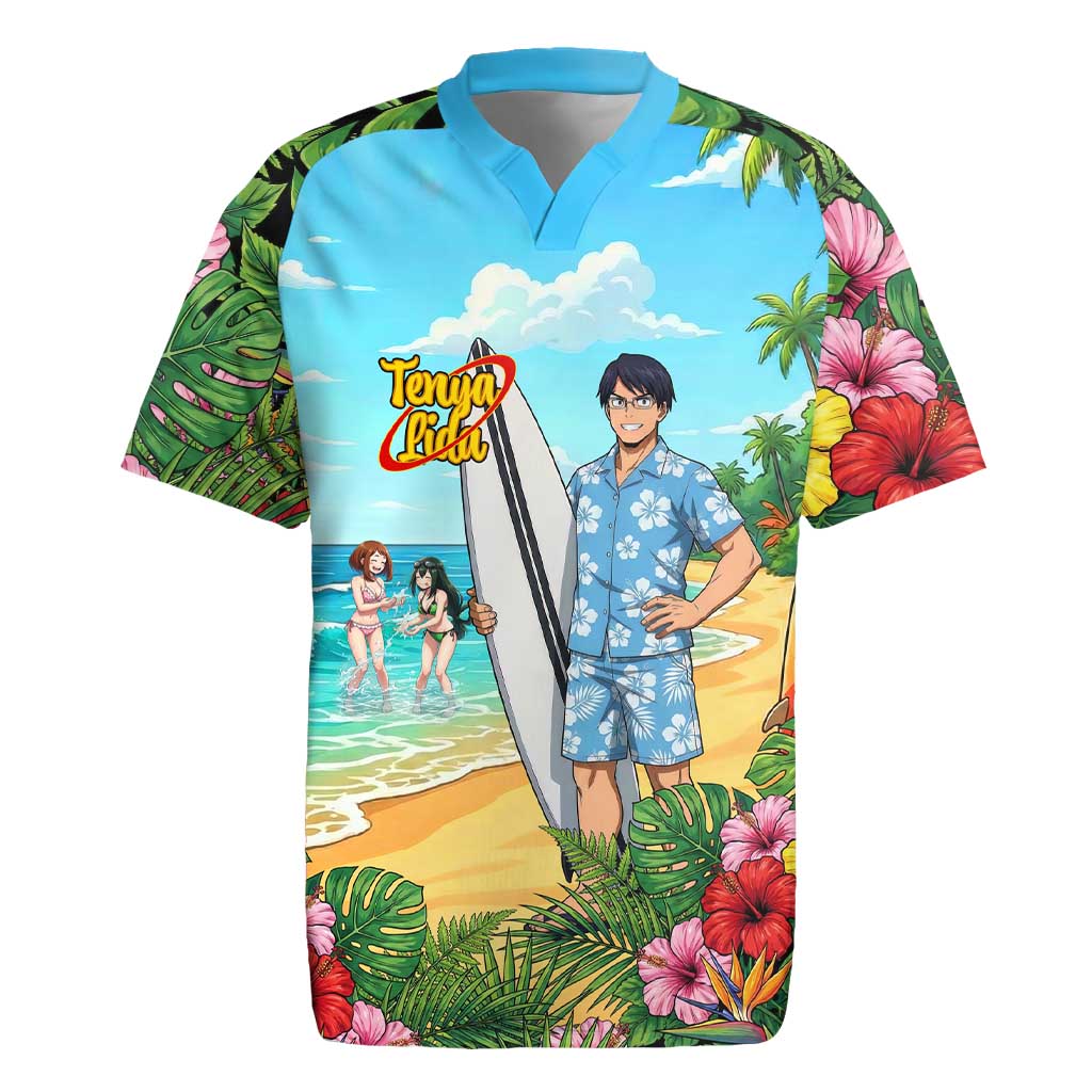 Tenya Iida Summer Chill Rugby Jersey Tropical Anime Surf Escape