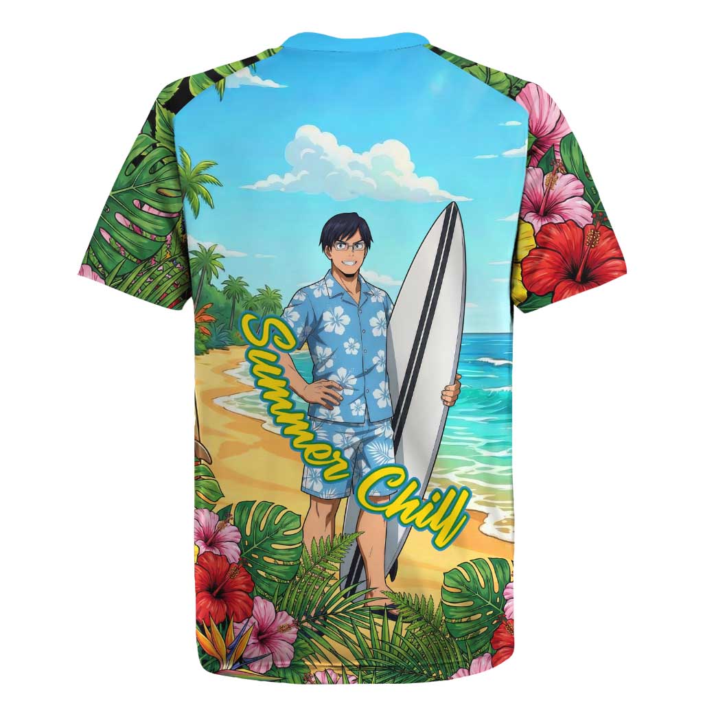 Tenya Iida Summer Chill Rugby Jersey Tropical Anime Surf Escape