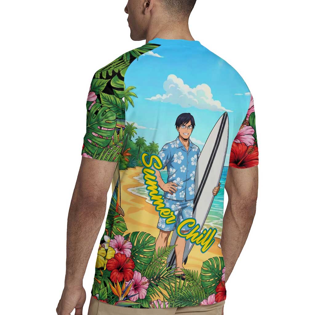 Tenya Iida Summer Chill Rugby Jersey Tropical Anime Surf Escape