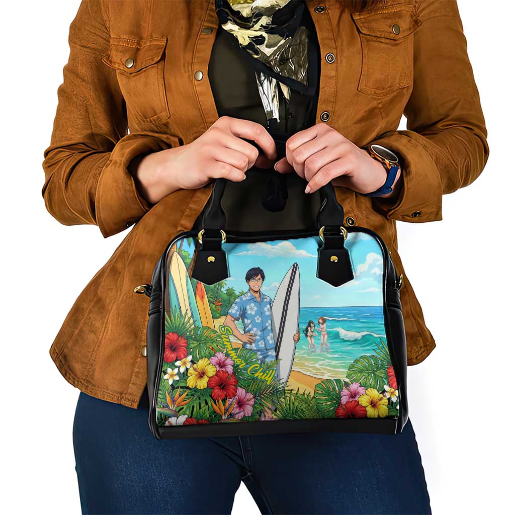 Tenya Iida Summer Chill Shoulder Handbag Tropical Anime Surf Escape