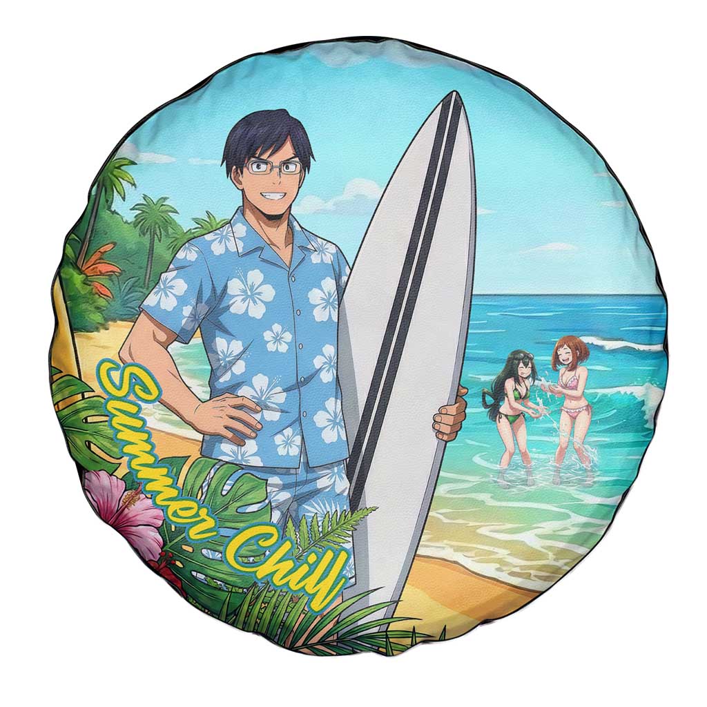 Tenya Iida Summer Chill Spare Tire Cover Tropical Anime Surf Escape