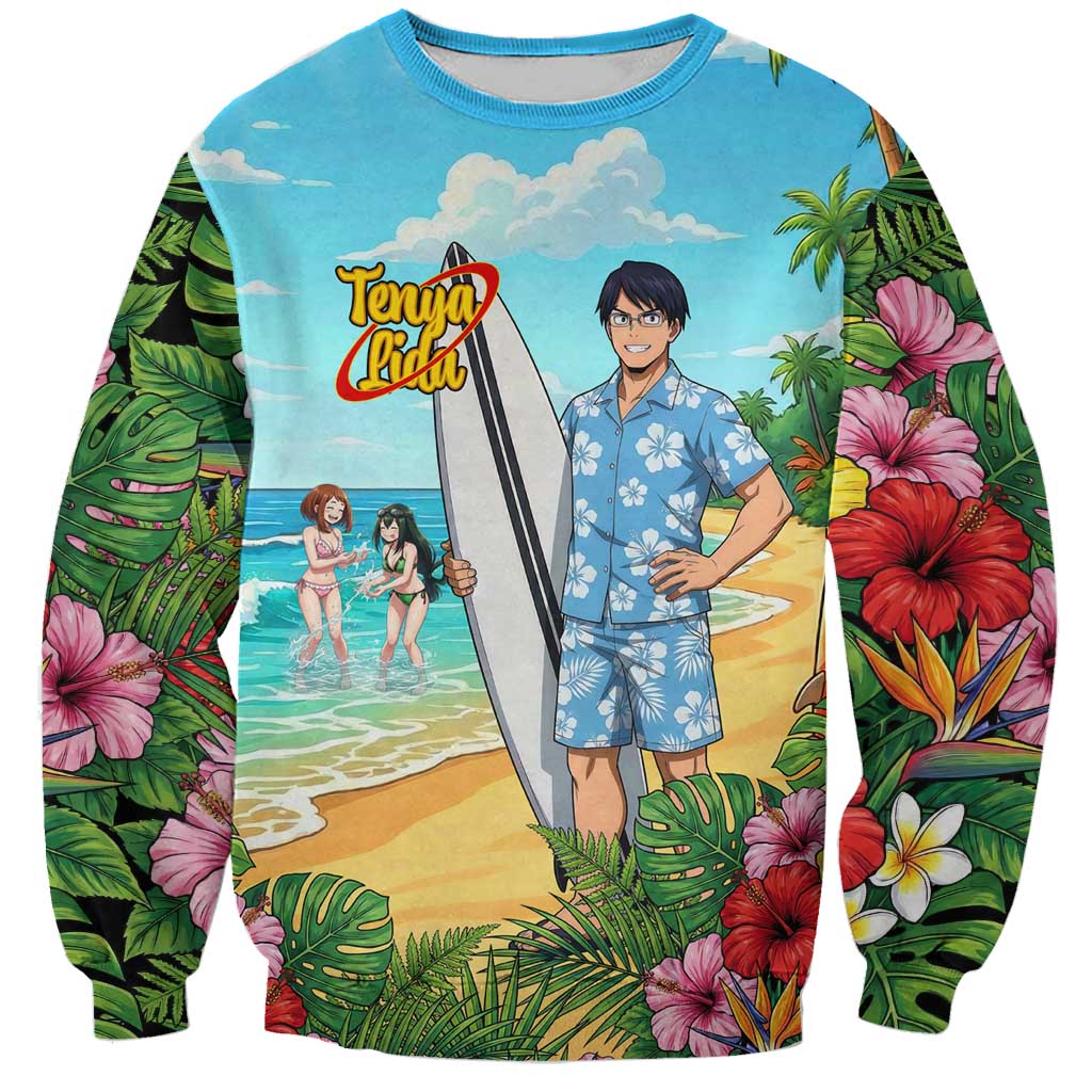 Tenya Iida Summer Chill Sweatshirt Tropical Anime Surf Escape