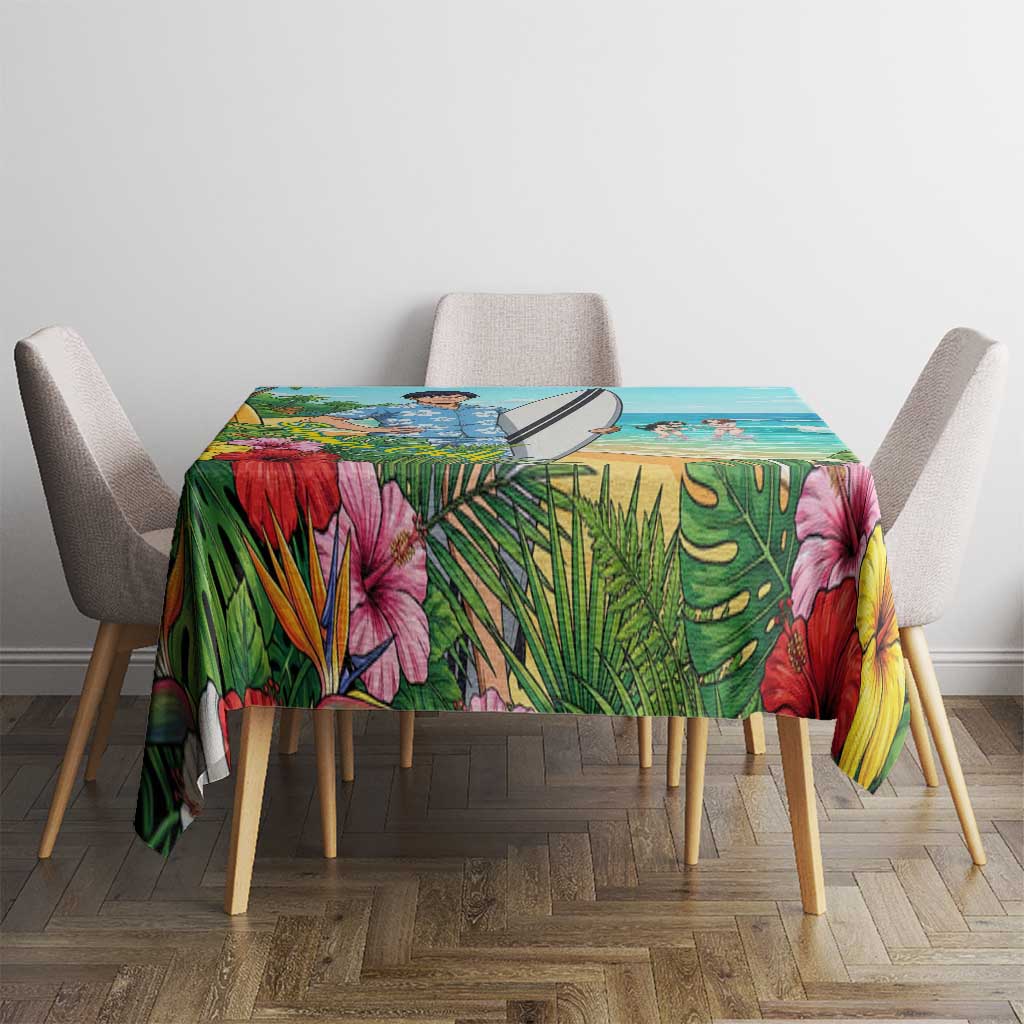 Tenya Iida Summer Chill Tablecloth Tropical Anime Surf Escape