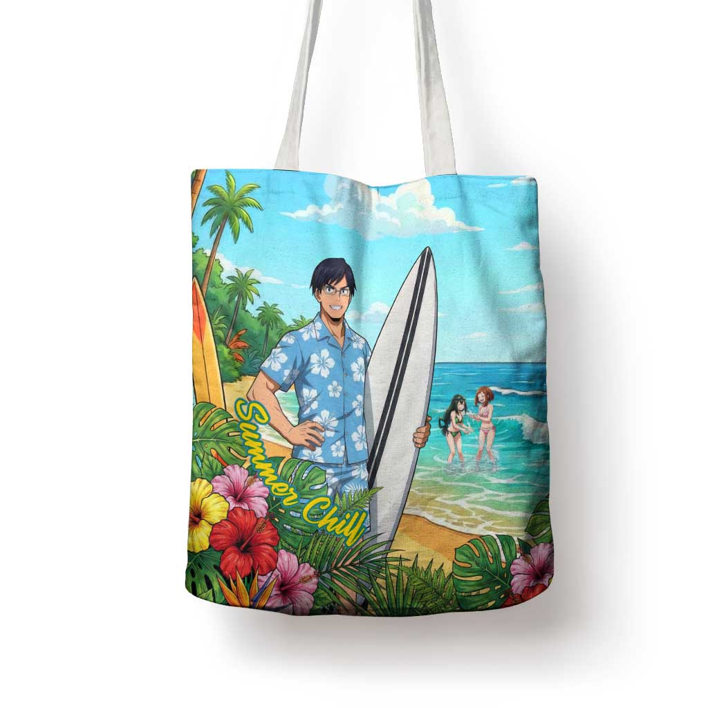Tenya Iida Summer Chill Tote Bag Tropical Anime Surf Escape