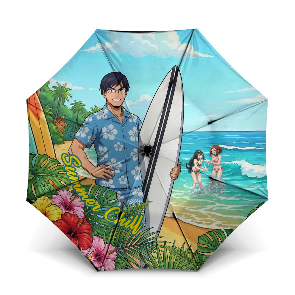 Tenya Iida Summer Chill Umbrella Tropical Anime Surf Escape