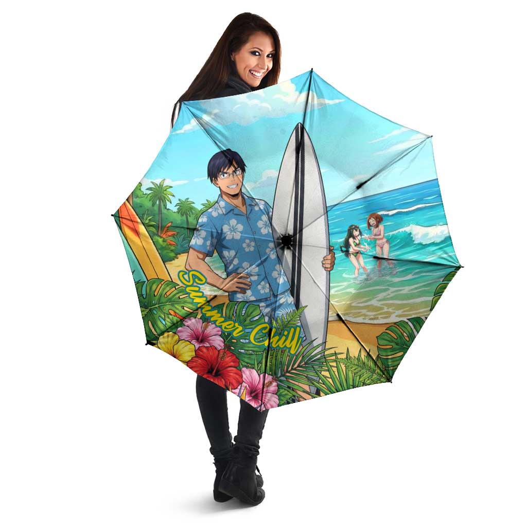 Tenya Iida Summer Chill Umbrella Tropical Anime Surf Escape